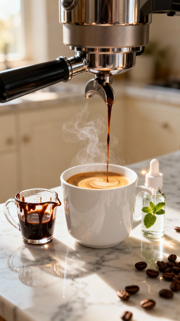 brew espresso in mug