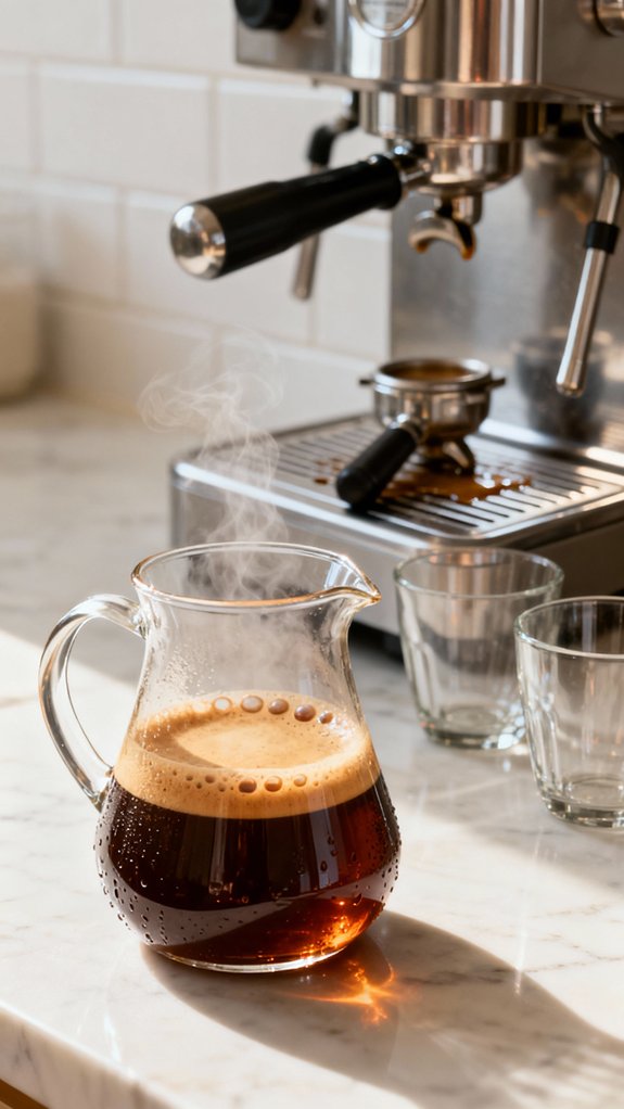 brew espresso let cool