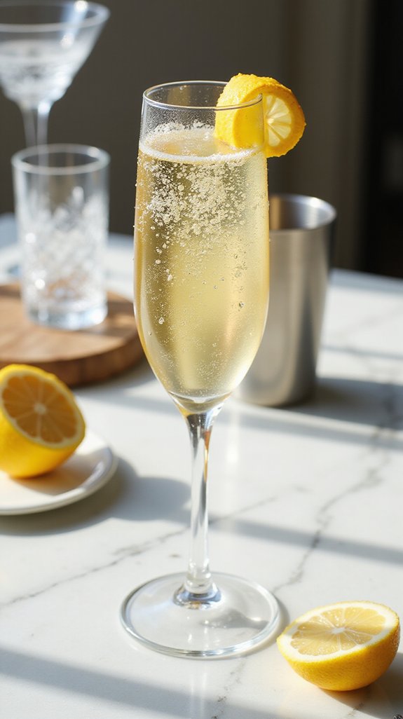 champagne cocktail with kick