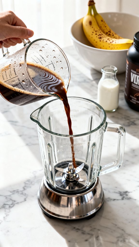 chilled coffee enhances shake