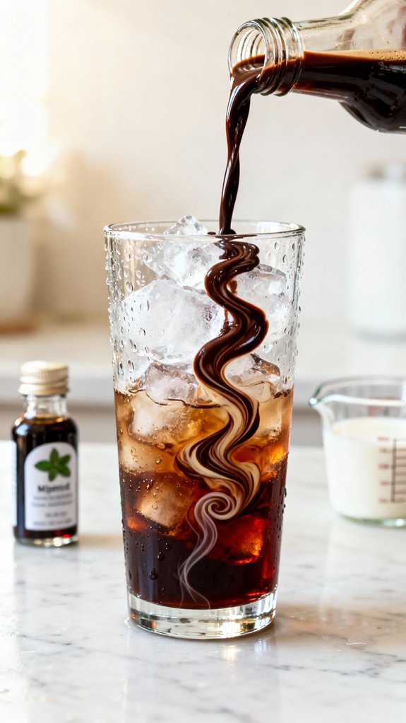 chocolate syrup mixed in