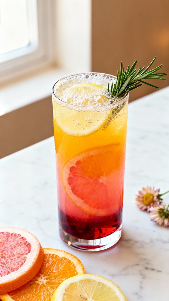 citrus mocktail gradient layers