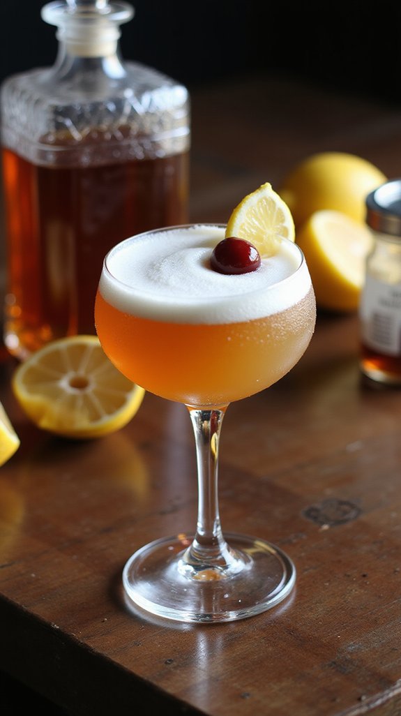 classic whiskey sour cocktail
