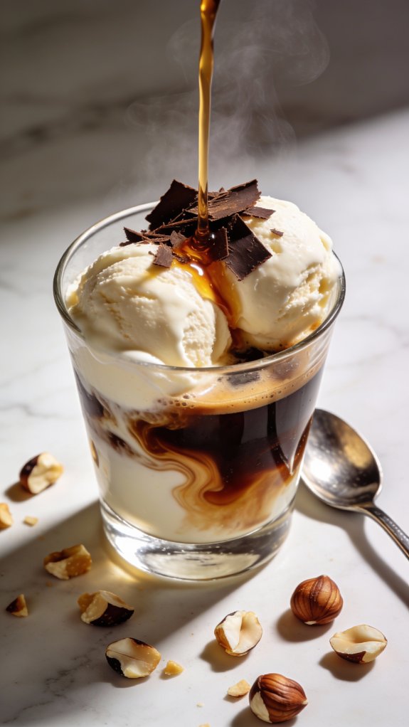 coffee and ice cream dessert