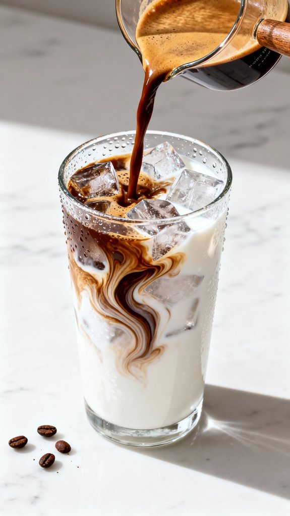 coffee meets creamy milk