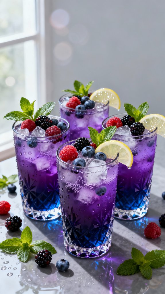 color changing berry mocktail experience