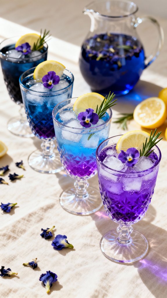 color changing floral mocktail delight