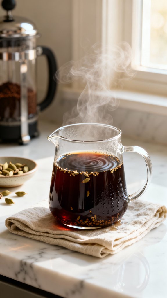 cool coffee before serving