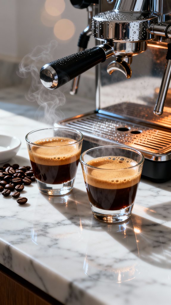 cool espresso before serving