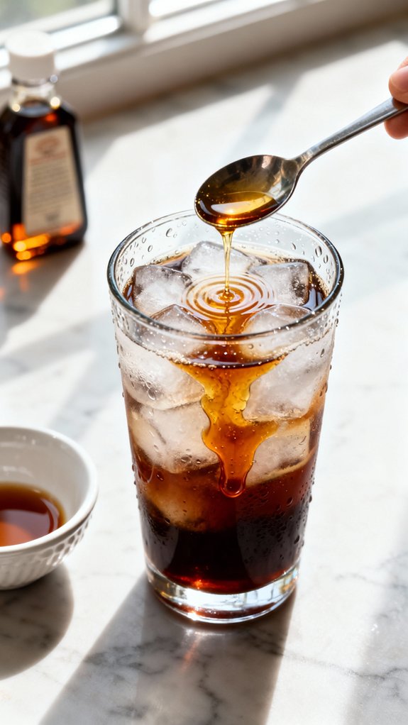cooled coffee vanilla extract