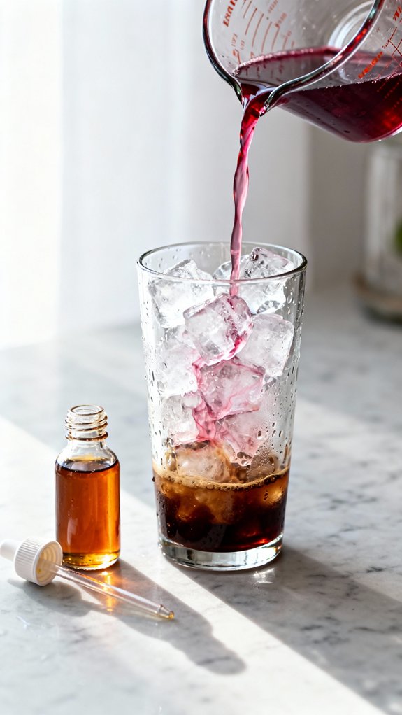 cranberry juice and vanilla blend