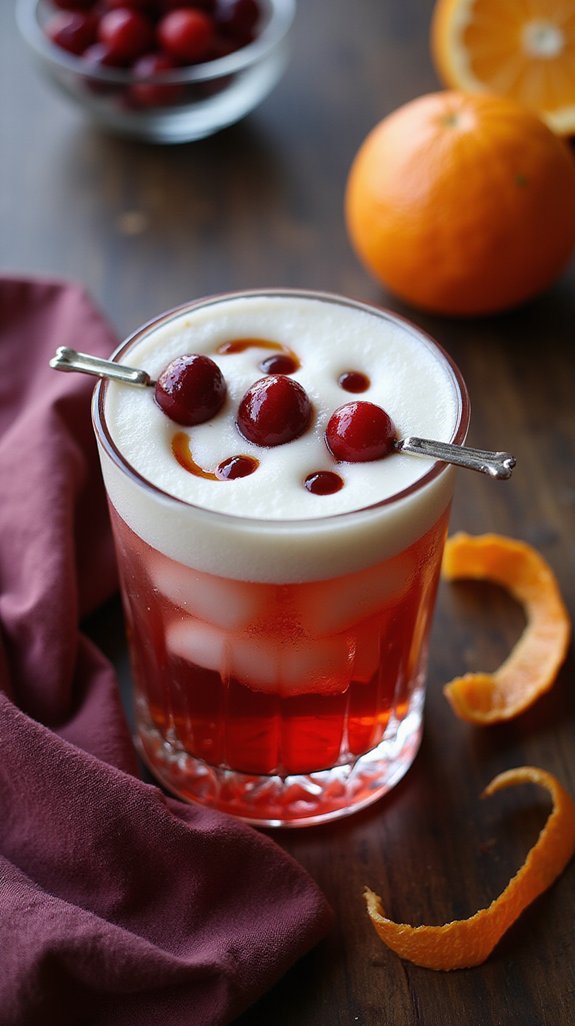 cranberry orange whiskey cocktail