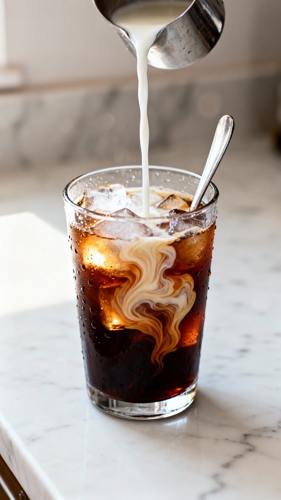 creamy coffee milk swirl