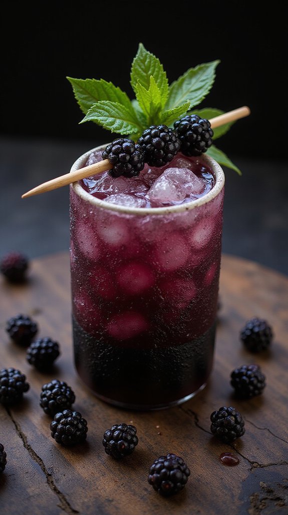 dark rich blackberry cocktail