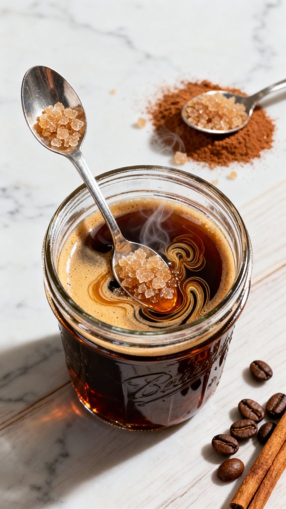 dissolve sugar in espresso