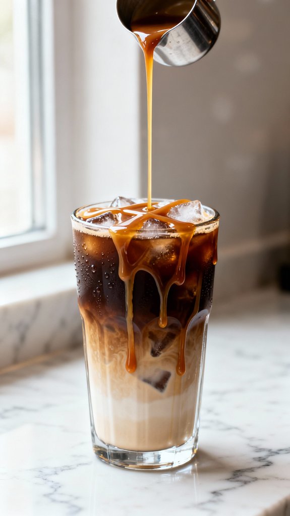 drizzle caramel for presentation