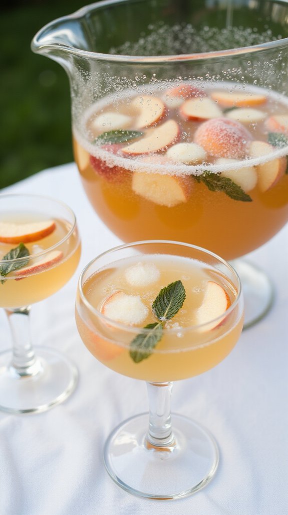 effervescent summer peach delight