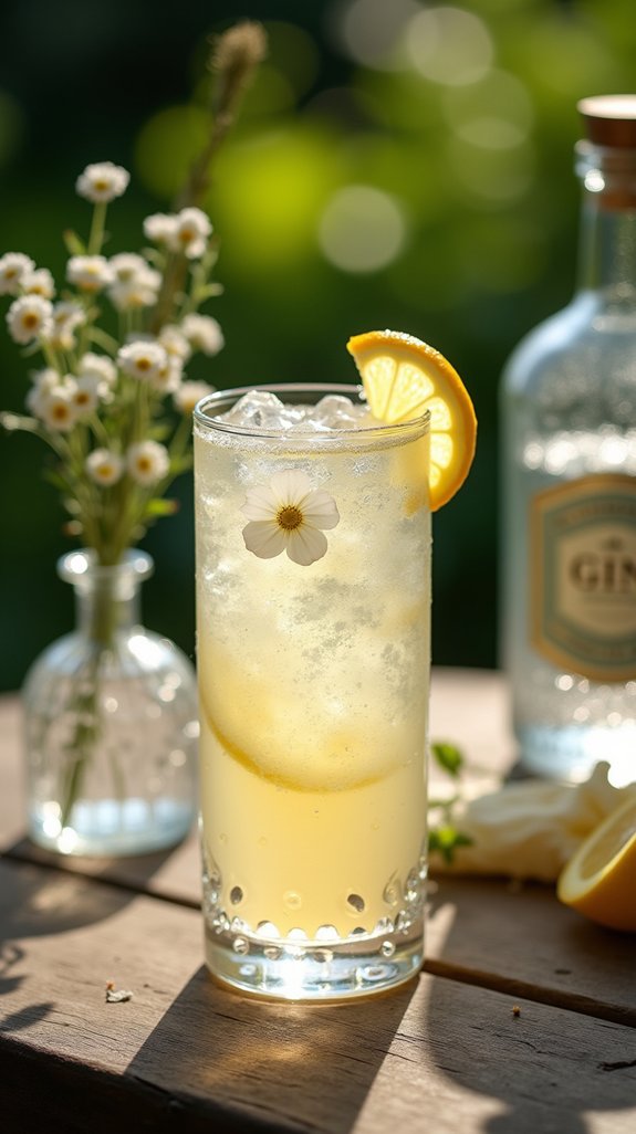 elderflower infused gin cocktail