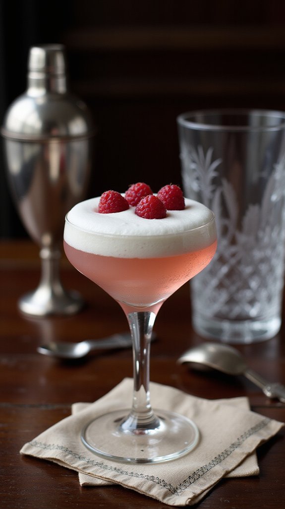 elegant balanced frothy cocktail