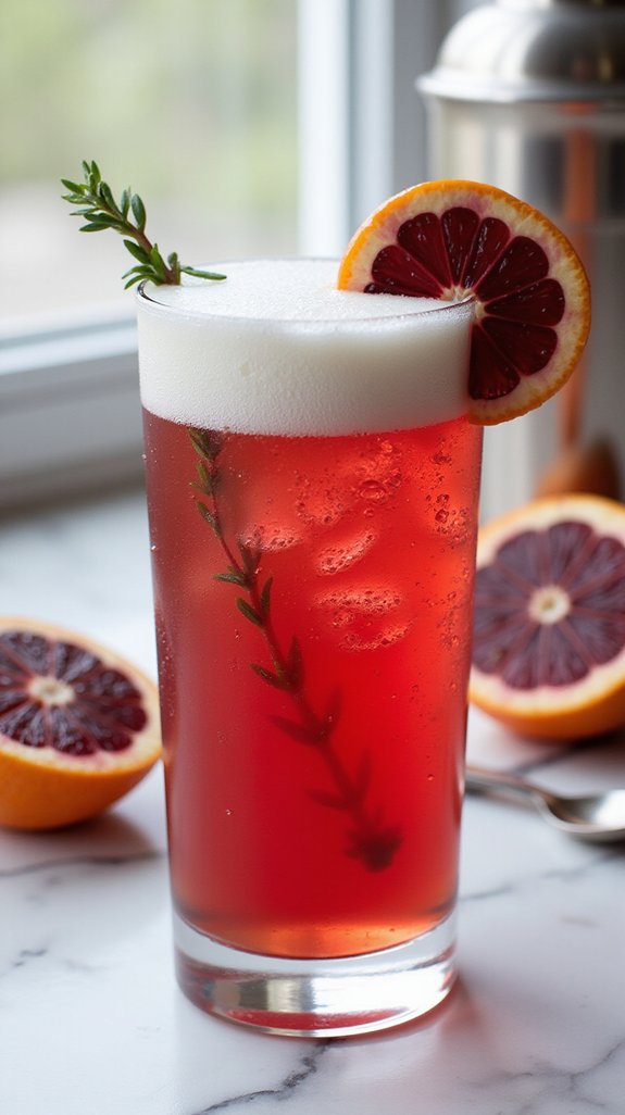 elegant blood orange cocktail