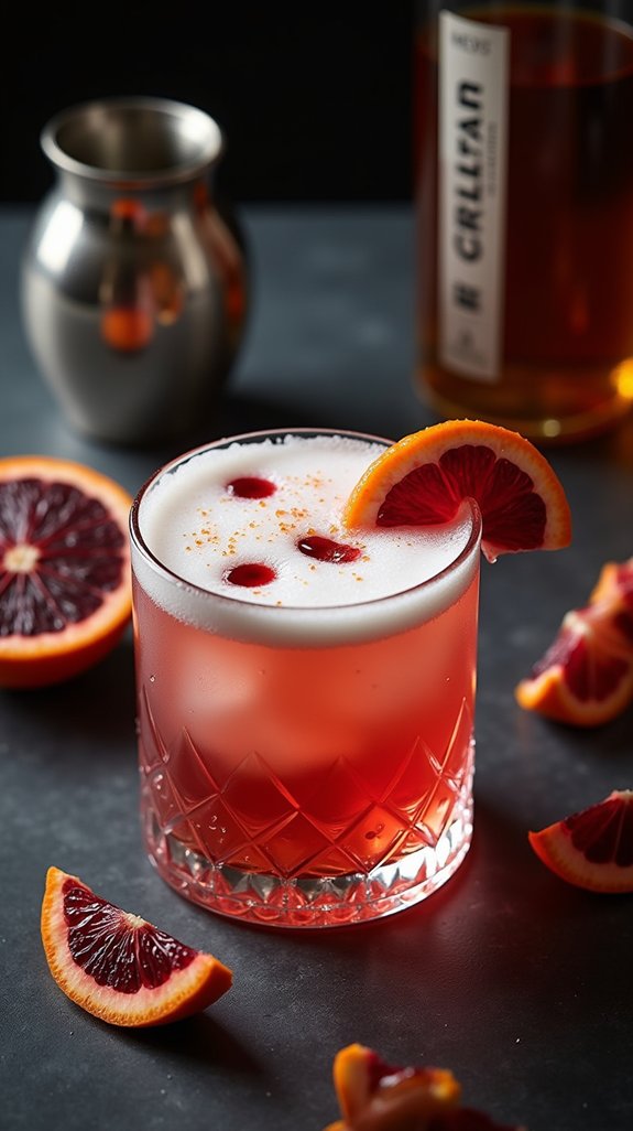 elegant blood orange cocktail