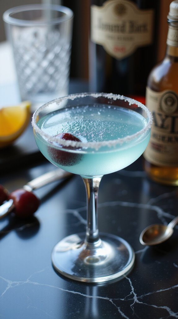 elegant blue floral cocktail