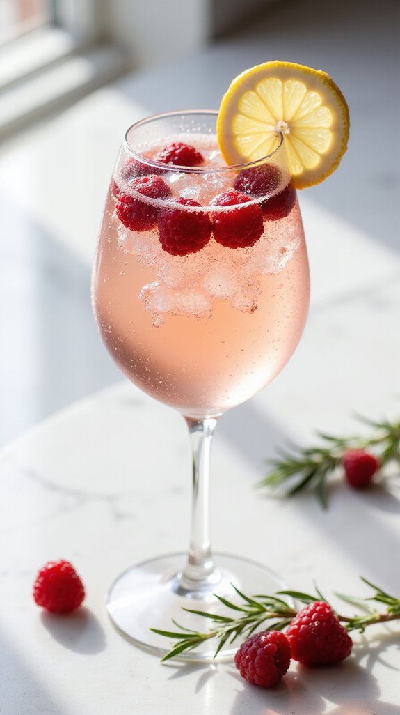 elegant effervescent refreshing cocktail