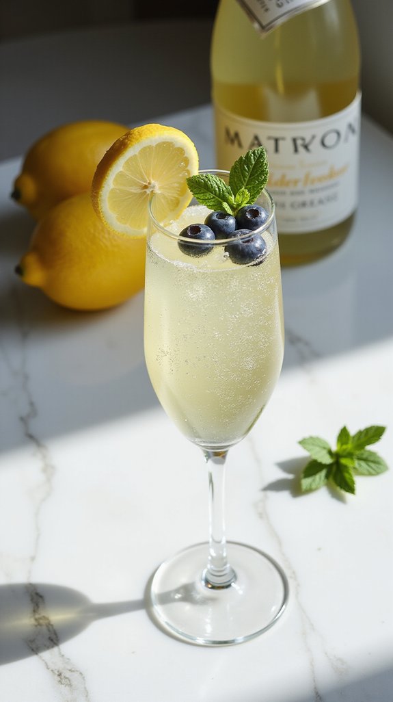 elegant elderflower prosecco cocktail
