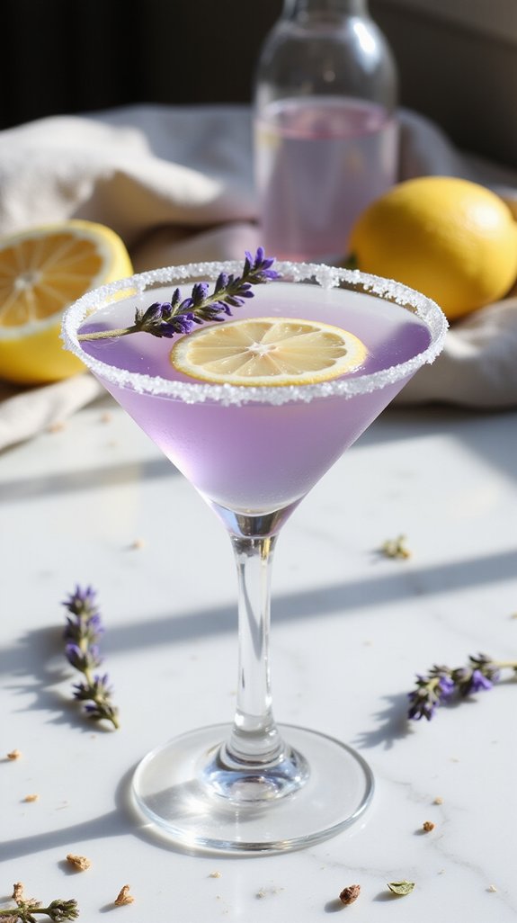 elegant floral citrus cocktail