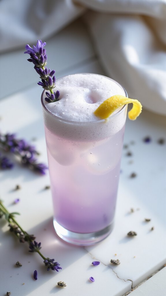 elegant floral gin cocktail