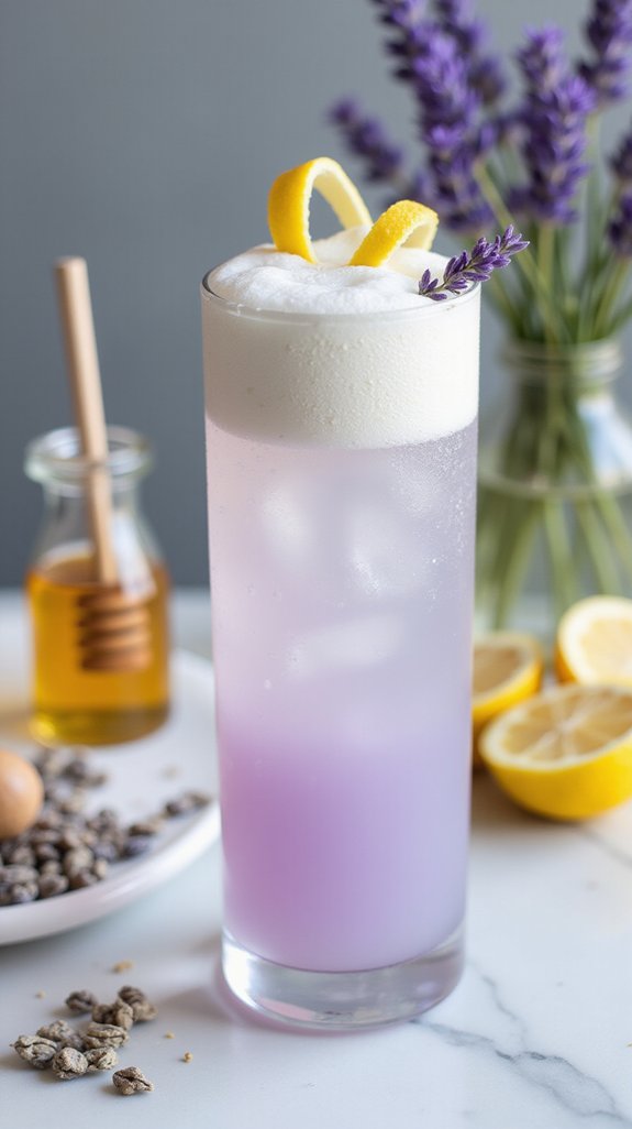 elegant floral gin cocktail