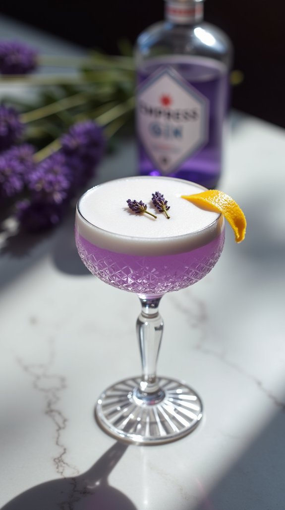 elegant floral whiskey sour