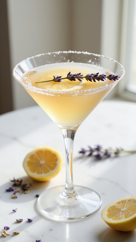 elegant honey lavender cocktail