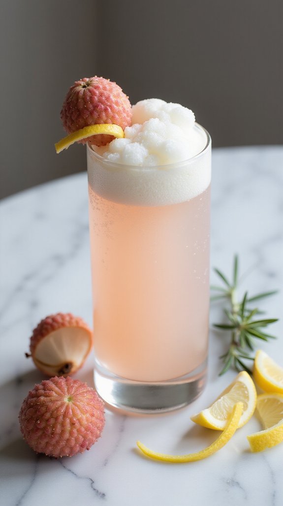 elegant lychee gin cocktail