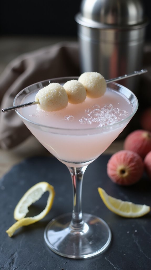 elegant lychee vodka cocktail