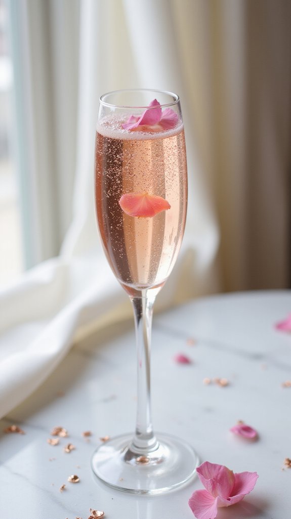 elegant shimmering champagne cocktail