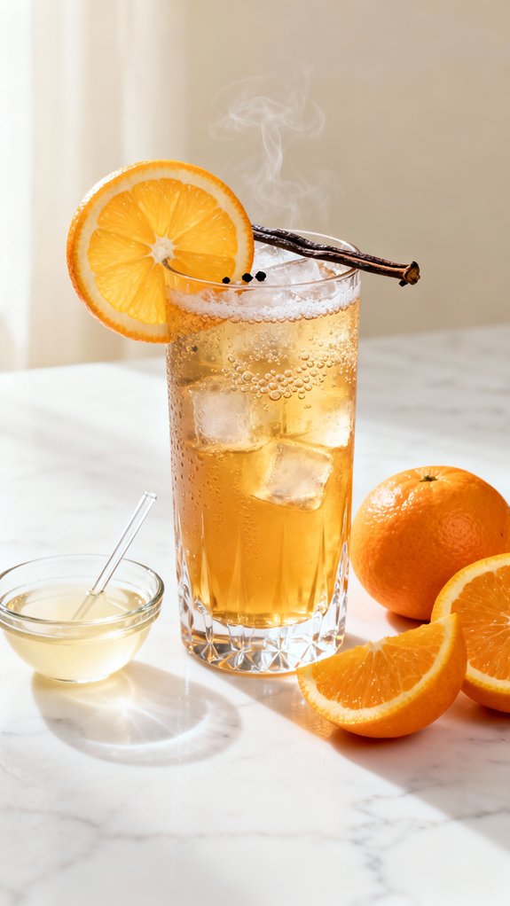 elegant vanilla orange mocktail