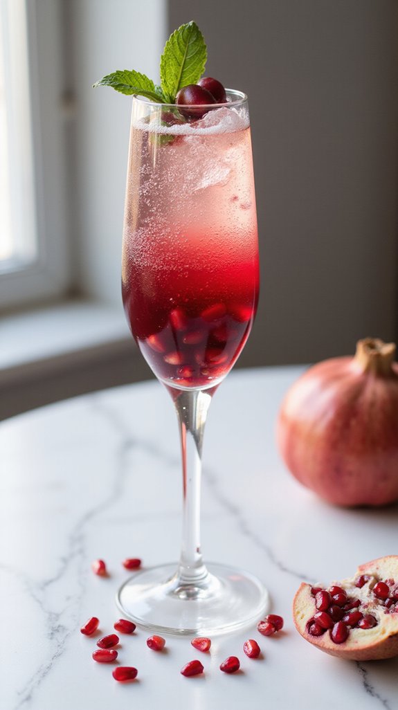 elegant vibrant pomegranate celebration