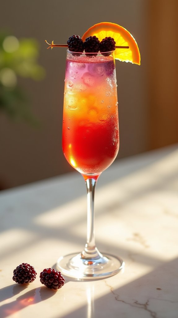 elegant vodka cocktail layering