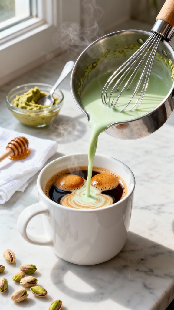 espresso meets pistachio milk