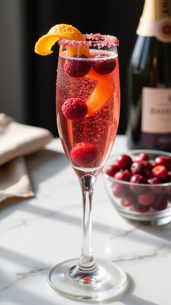 festive cranberry brunch cocktail