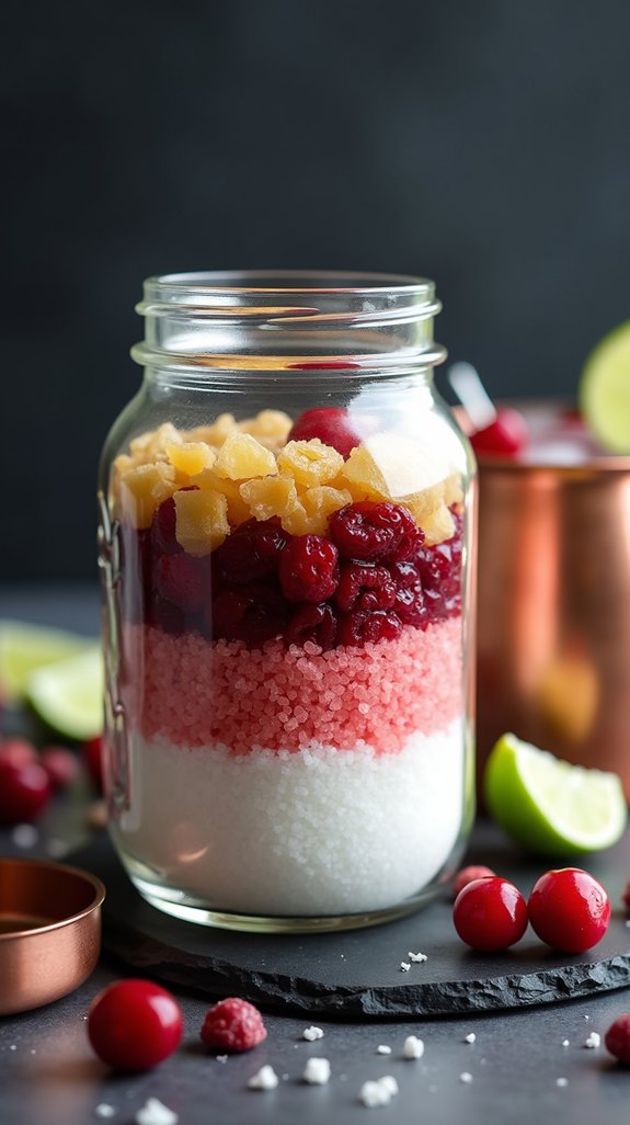 festive cranberry cocktail kit