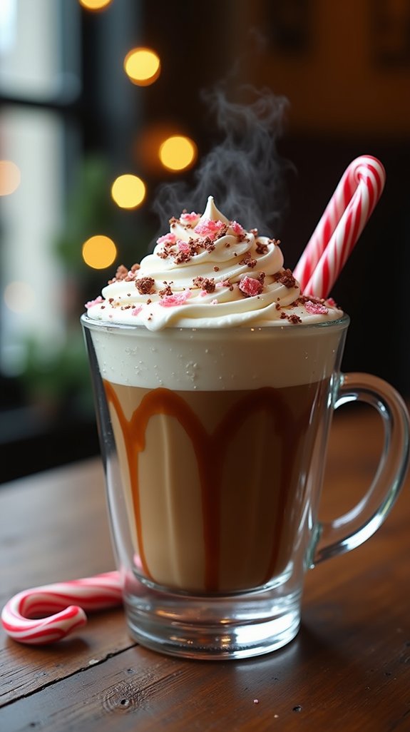 festive peppermint coffee cocktail