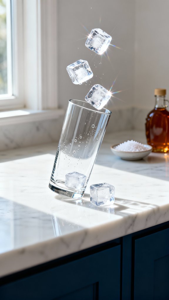 fill glass with ice