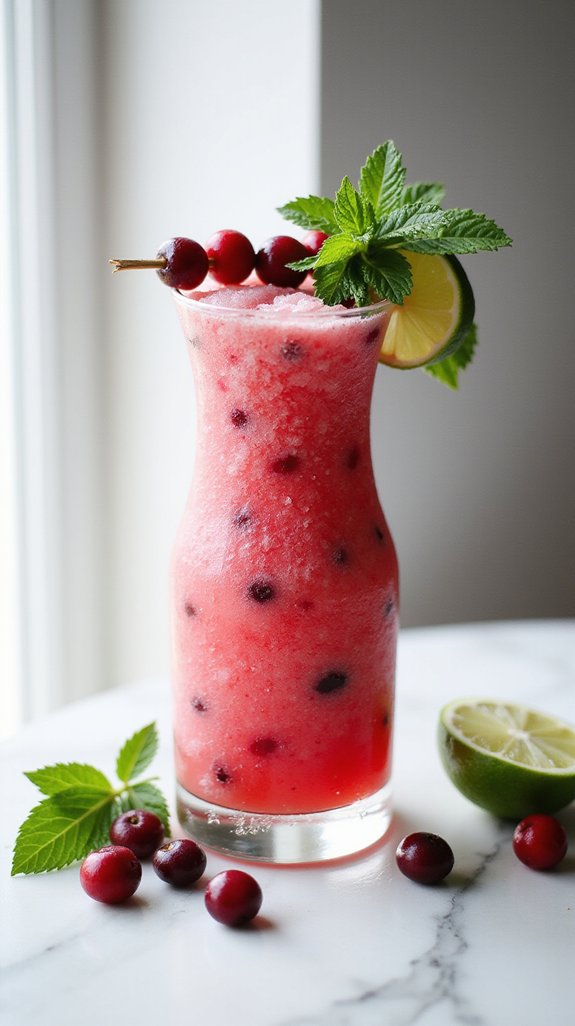 frosty cranberry mint delight