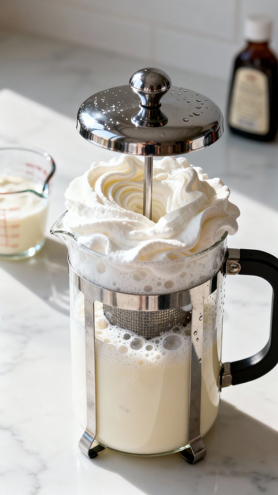 froth mixture until doubled