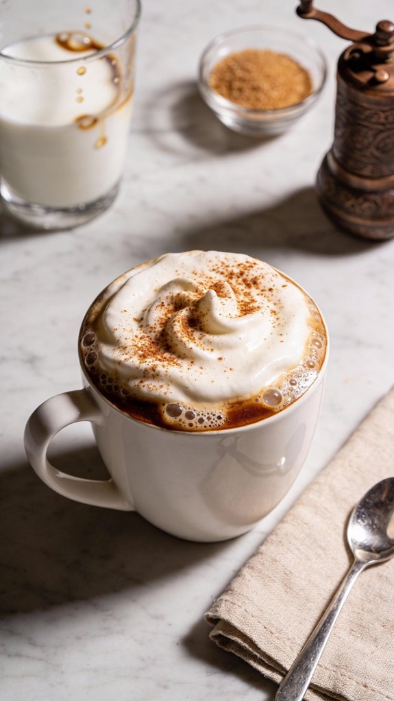 frothing coffee for perfection