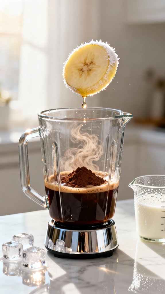 frozen banana enhances shakes