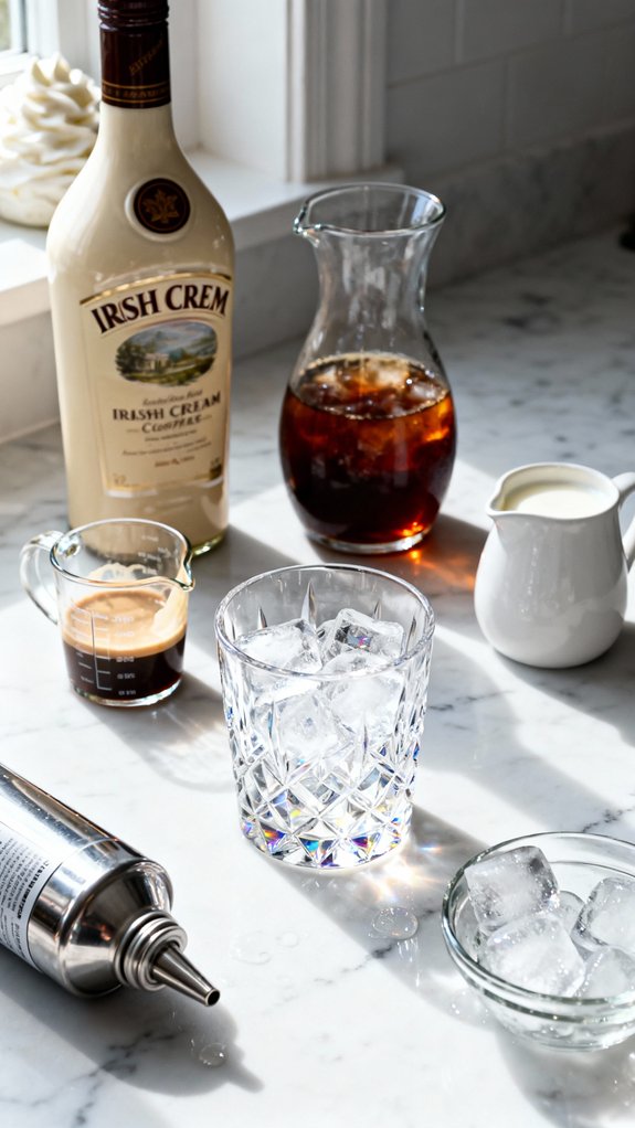 gather ingredients before mixing