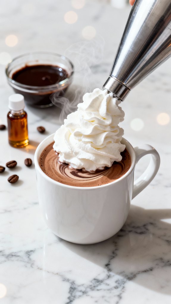 generous whipped cream mountain